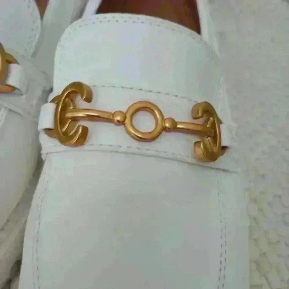 Circus NY by Sam Edelman Deana Loafer Bright White with Gold hardware - Picture 5 of 13